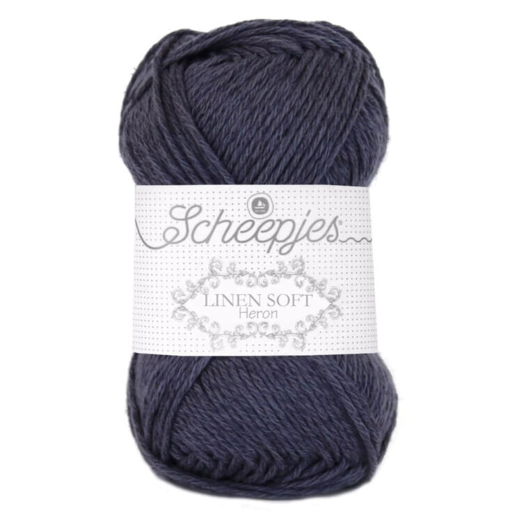 Scheepjes Linen Soft 617 - dark grey - sötétszürke - len keverék fonal - yarn blend