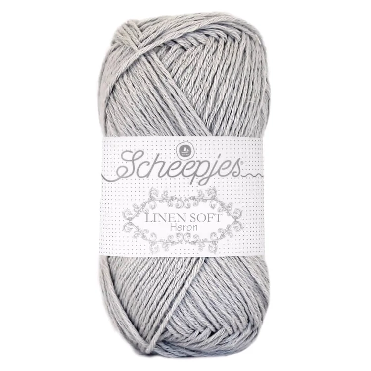 Scheepjes Linen Soft 618 Gray - len keverék fonal - yarn blend
