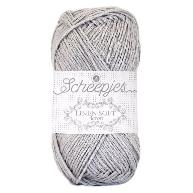 Scheepjes Linen Soft 618 Gray - len keverék fonal - yarn blend