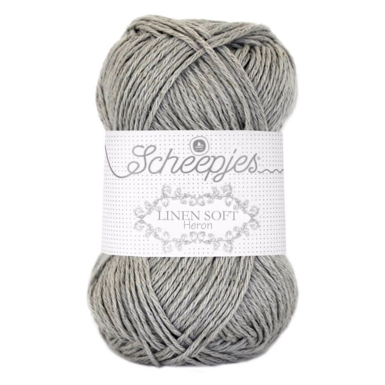 Scheepjes Linen Soft 619 dark grey - szürke - len keverék fonal - yarn blend
