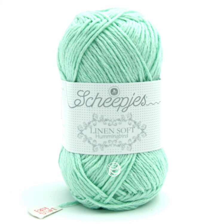 Scheepjes Linen Soft 623 - turquoise - türkiz - len keverék fonal - yarn blend