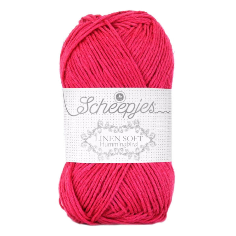 Scheepjes Linen Soft 626 - red - piros - len keverék fonal - yarn blend