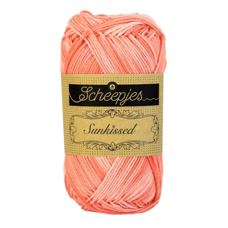 Scheepjes Sunkissed 11 Peach Ice - turquoise - türkiz kék pamut fonal  - cotton yarn