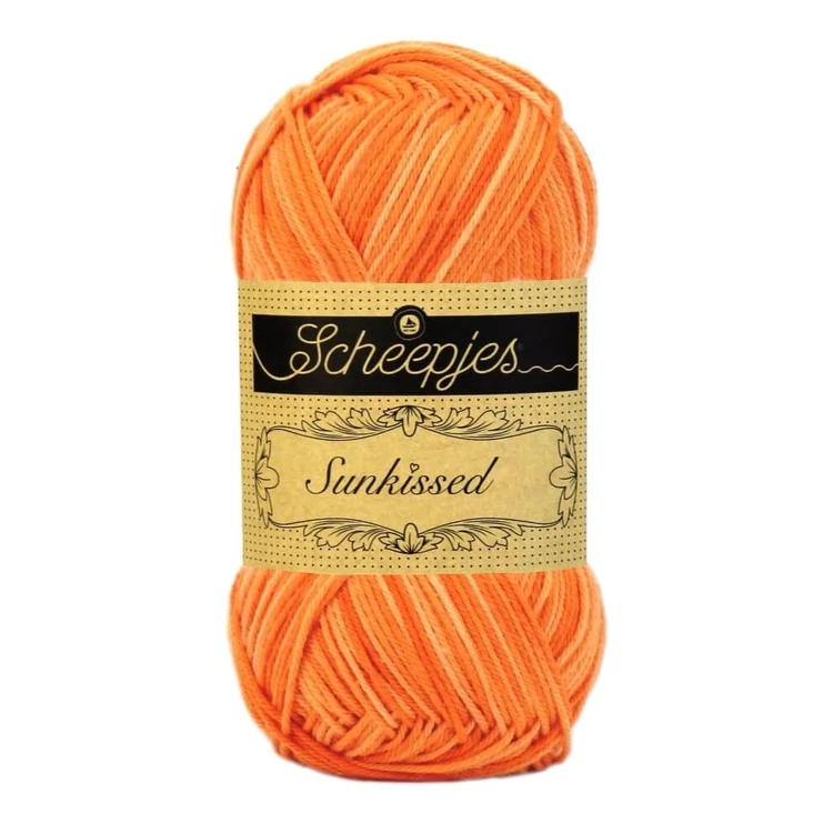 Scheepjes Sunkissed 12 Beach Hut Orange - yellow - narancssárga pamut fonal  - cotton yarn