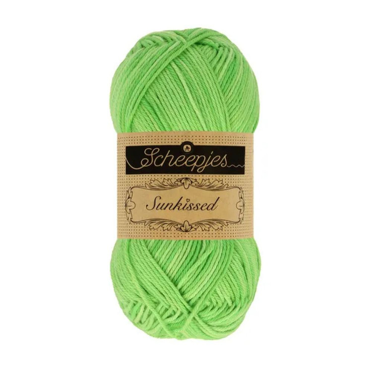 Scheepjes Sunkissed 14 Spearmint Green - zöld pamut fonal Scheepjes Sunkissed 14 Spearmint Green - zöld pamut fonal