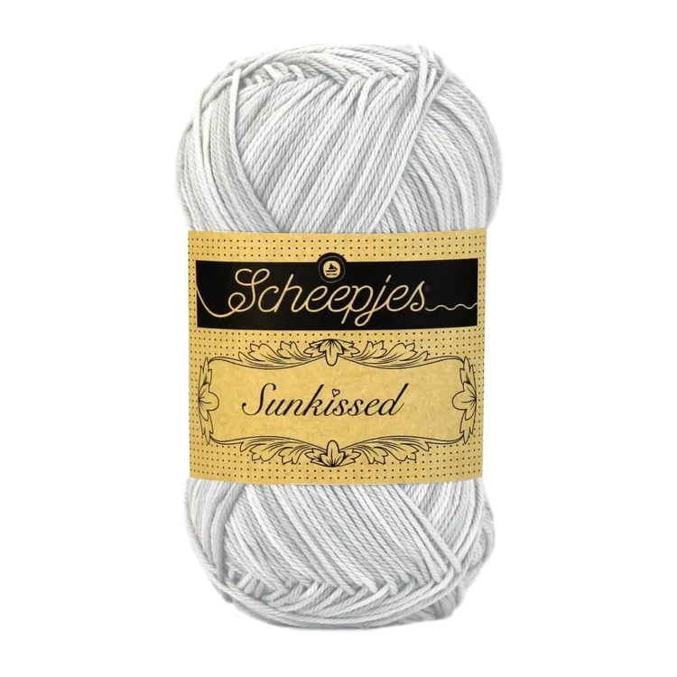 Scheepjes Sunkissed 16 Soft Cloud - gray - szürke pamut fonal  - cotton yarn