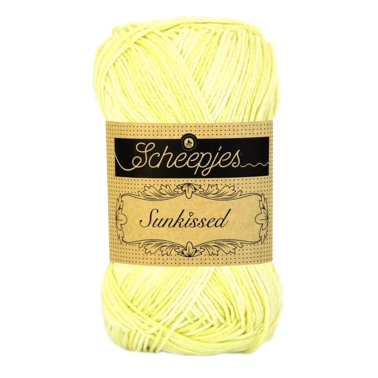 Scheepjes Sunkissed 22 Morning Sunrise - yellow - napsárga pamut fonal  - cotton yarn