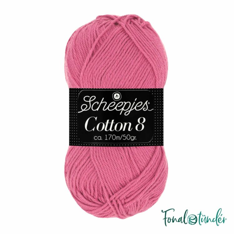 Scheepjes Cotton8 653 Pink - rózsaszín pamut fonal  - cotton yarn