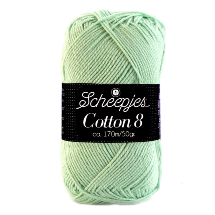 Scheepjes Cotton8 664 pistachio green - pisztácia zöld pamut fonal  - cotton yarn