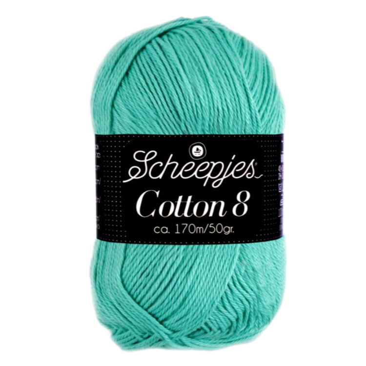 Scheepjes Cotton8 665 turquoise - türkiz pamut fonal  - cotton yarn