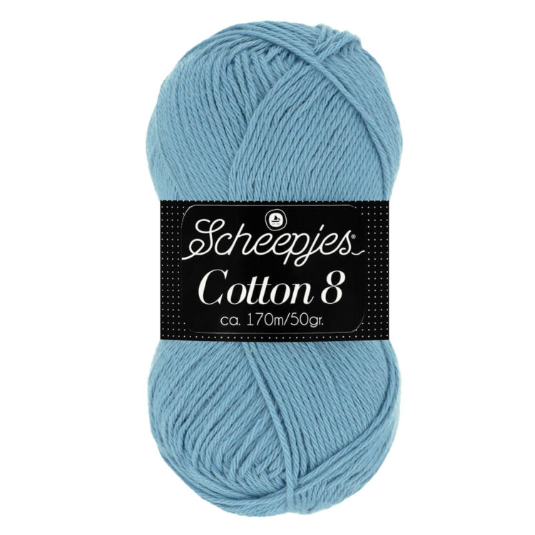 Scheepjes Cotton8 711 cool light blue - világoskék pamut fonal  - cotton yarn