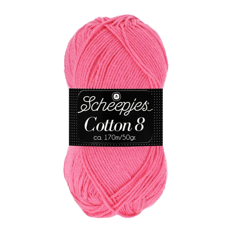 Scheepjes Cotton8 719 pink - rózsaszín pamut fonal  - cotton yarn