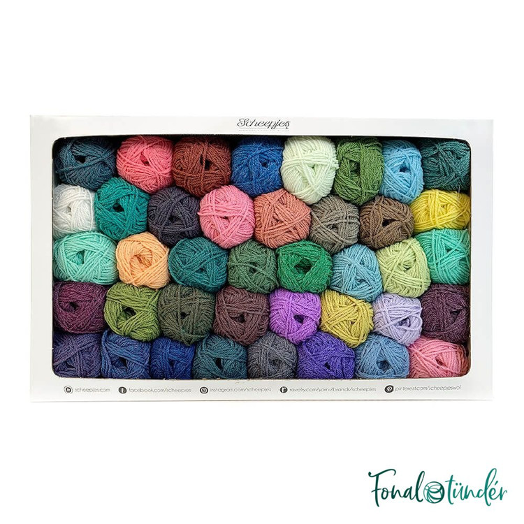 Scheepjes Scrumptious colour pack - 80 gombolyag fonal