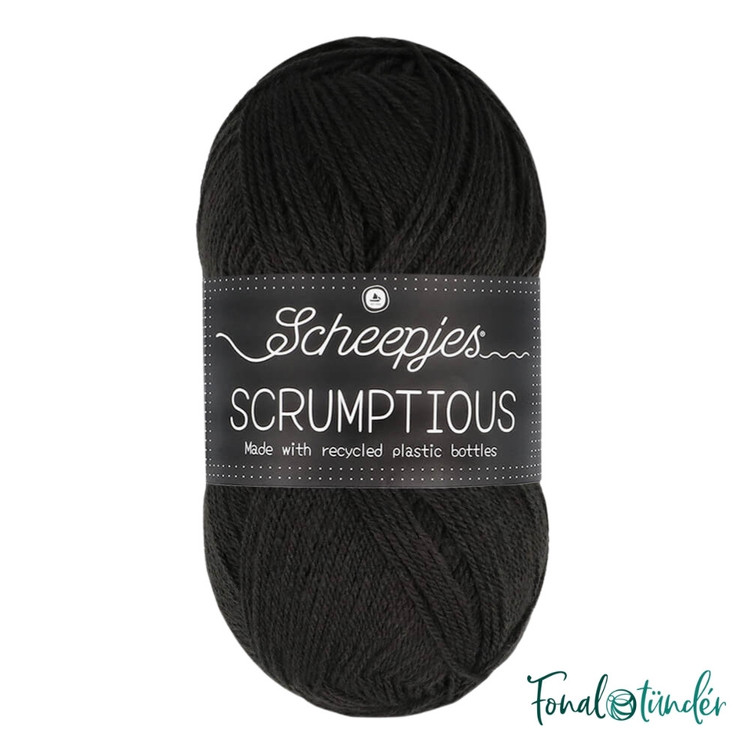 Scheepjes Scrumptious 301 Charcoal Ice Cream - fekete akril fonal