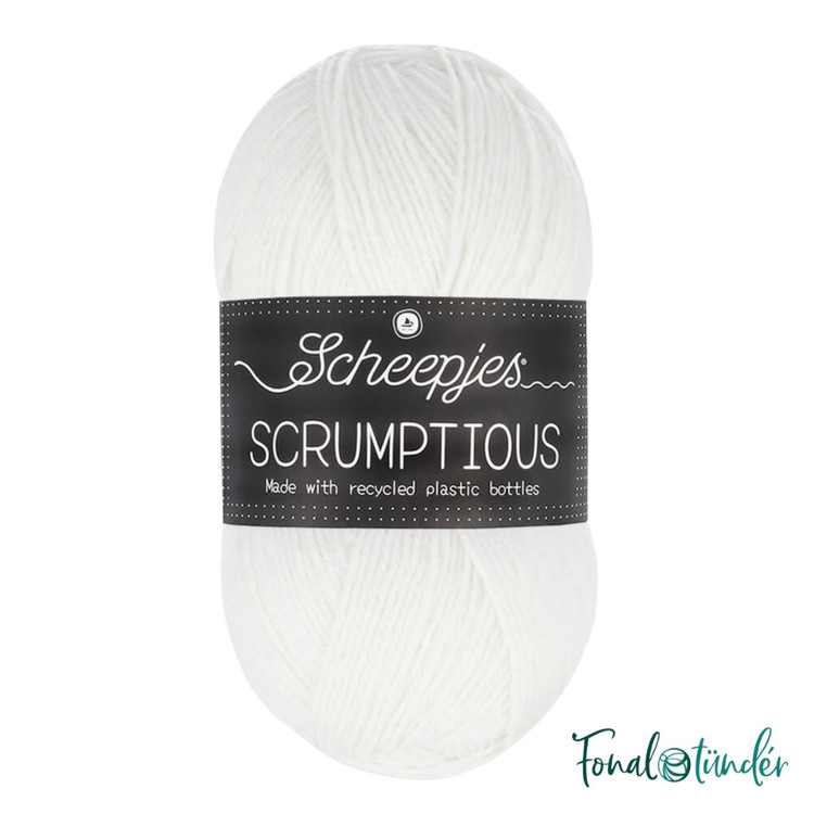 Scheepjes Scrumptious 302 Buttercream Icing - fehér akril fonal