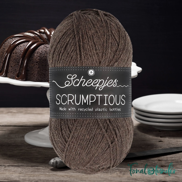 Scheepjes Scrumptious 304 Chocolate Ganache - csokibarna akril fonal