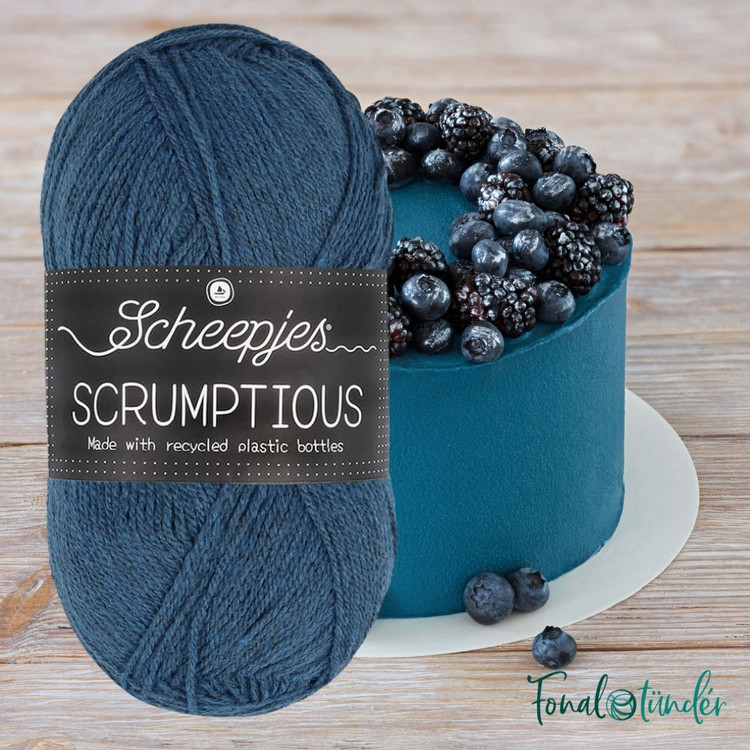 Scheepjes Scrumptious 305 Blue Surf Cake - áfonyakék akril fonal