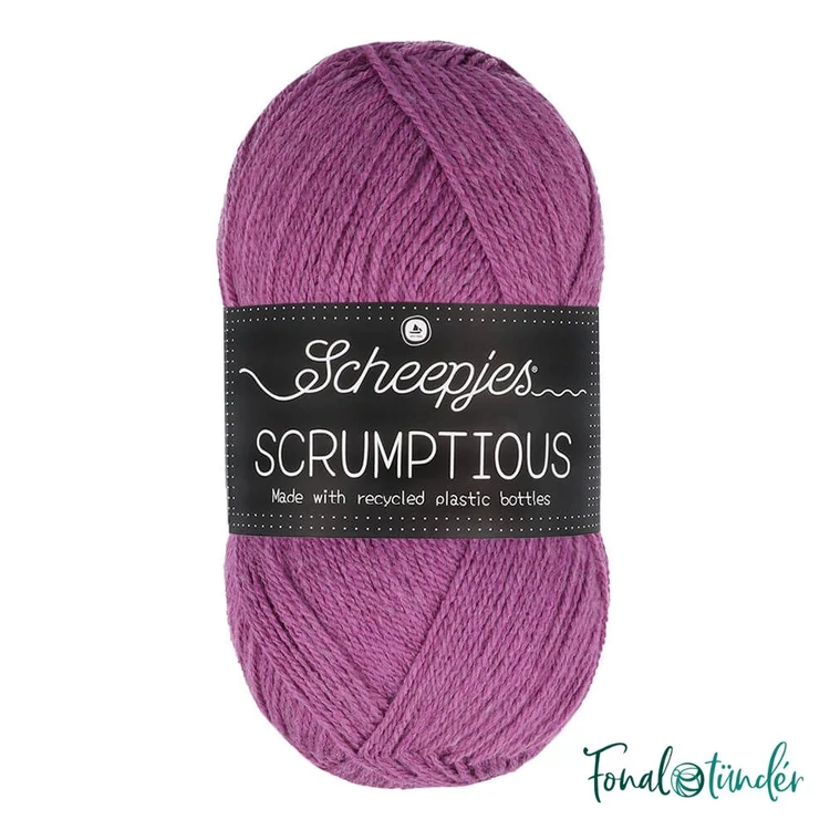 Scheepjes Scrumptious 312 Blackberry Honey Gelato - szederlila öko akril fonal - recycled pink acrylic yarn blend