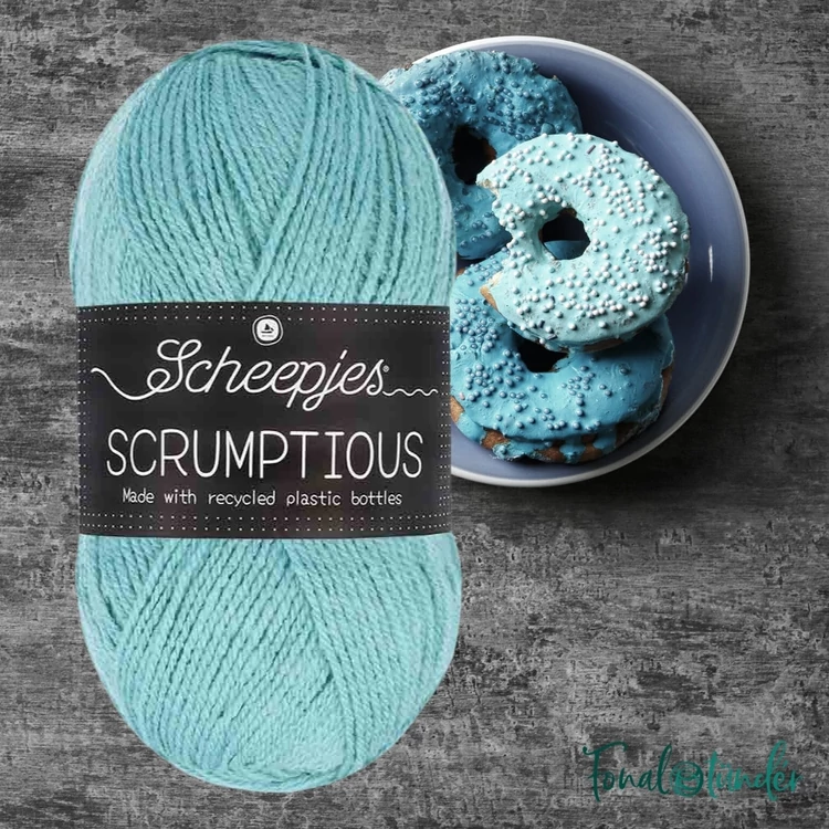 Scheepjes Scrumptious 314 Blue Glazed Doughnut - világoskék öko akril fonal - recycled blue acrylic yarn blend