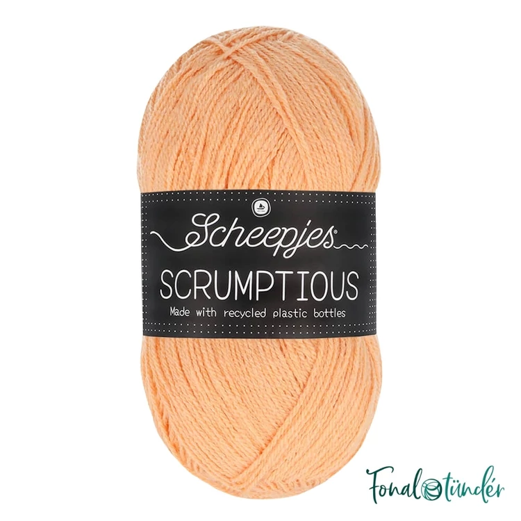 Scheepjes Scrumptious  332 Orange Cheesecake - narancssárga öko akril fonal - recycled light orange acrylic yarn blend
