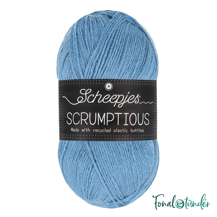Scheepjes Scrumptious 335 Raspberry Rock Candy - kék öko akril fonal - recycled blue acrylic yarn blend