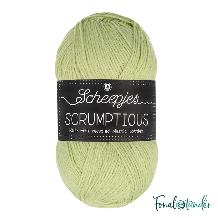 Scheepjes Scrumptious 337 Key Lime Pie - világoszöld öko akril fonal - recycled lightgreen acrylic yarn blend