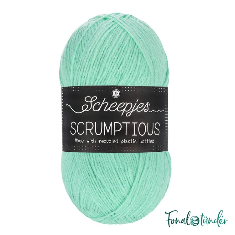 Scheepjes Scrumptious 339 Grasshopper Pie - világoszöld öko akril fonal - recycled lightgreen acrylic yarn blend