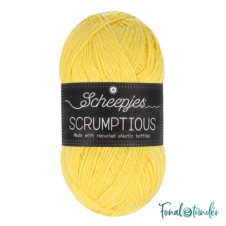 Scheepjes Scrumptious 341 Custard Pie - citromsárga öko akril fonal - recycled yellow acrylic yarn blend
