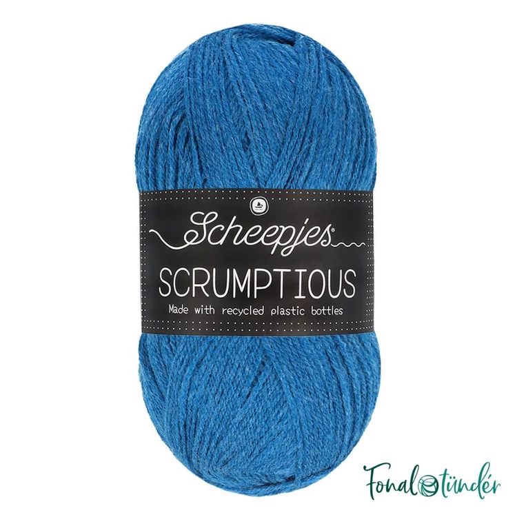Scheepjes Scrumptious 342 Coconut Spirulina Cheesecake - kék öko akril fonal - recycled blue acrylic yarn blend