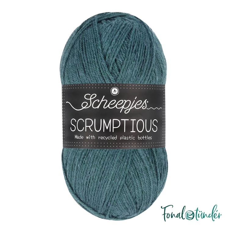 Scheepjes Scrumptious 346 Blue Cornmeal Muffins - sötétkék öko akril fonal - recycled blue acrylic yarn blend
