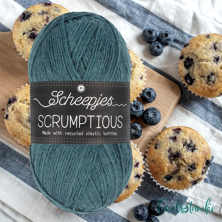 Scheepjes Scrumptious 346 Blue Cornmeal Muffins - sötétkék akril fonal