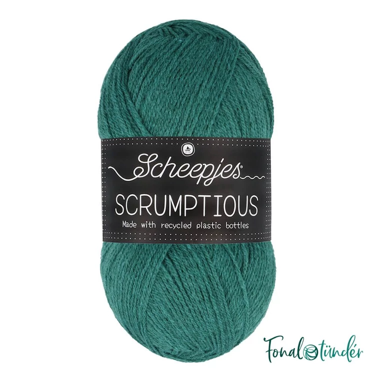 Scheepjes Scrumptious 349 Rainforest Cake - sötétzöld öko akril fonal - recycled green acrylic yarn blend