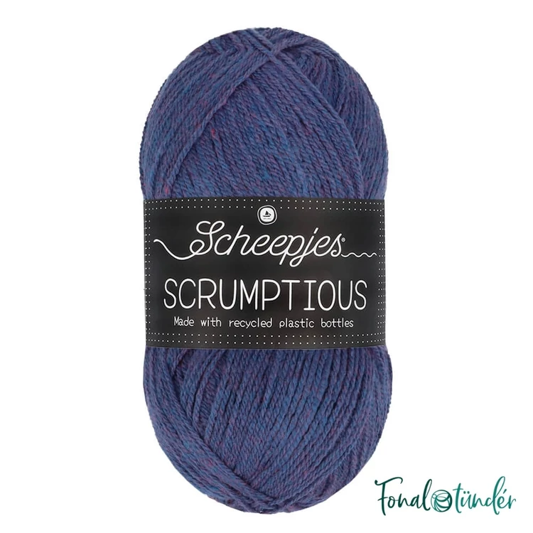 Scheepjes Scrumptious 351 Blackberry Plum Galette - liláskék öko akril fonal - recycled blue acrylic yarn blend