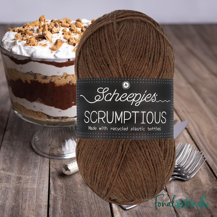 Scheepjes Scrumptious 358 Chocolate Trifle - barna akril fonal
