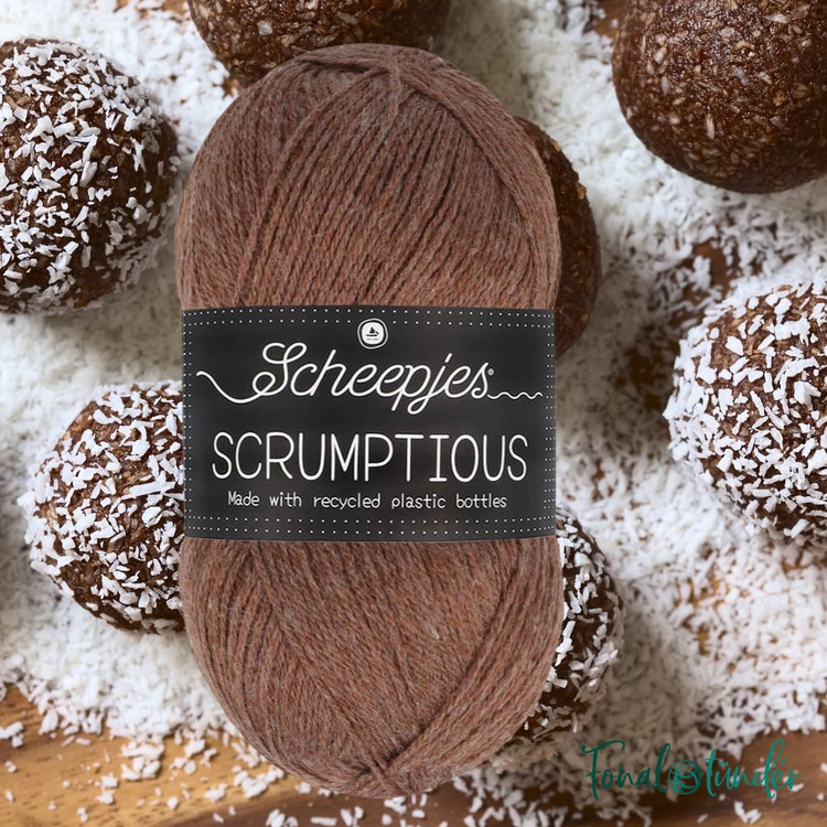 Scheepjes Scrumptious 362 Coconut Truffle - barna akril fonal