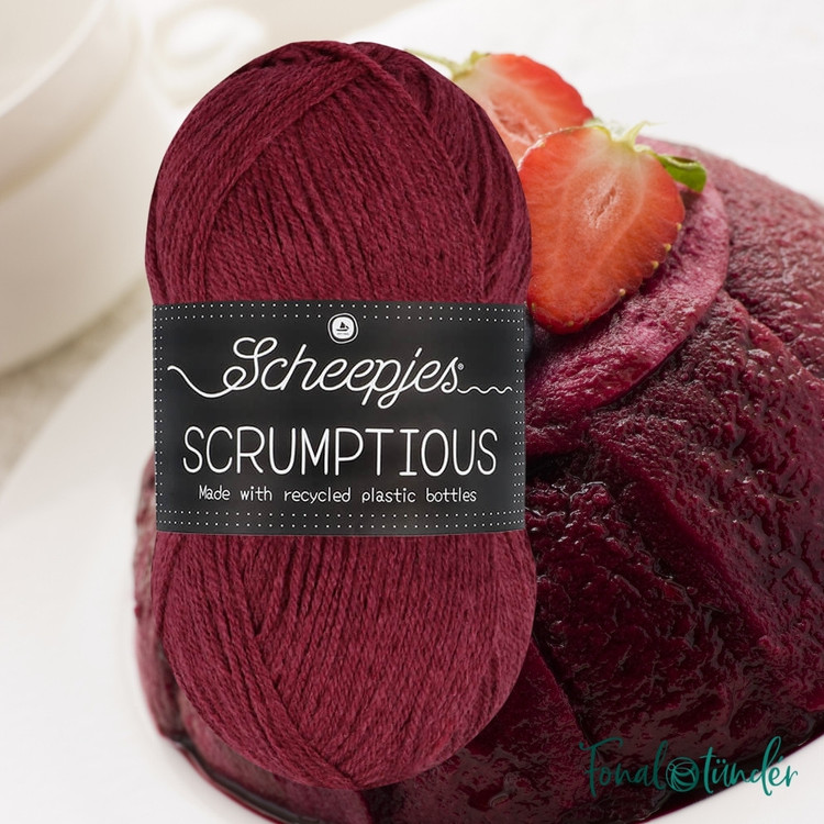 Scheepjes Scrumptious 365 Summer Pudding - vörös akril fonal Scheepjes Scrumptious 365 Summer Pudding - vörös akril fonal