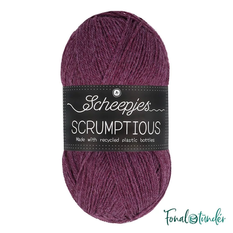 Scheepjes Scrumptious 368 Cabernet Gelato - sötétlila öko akril fonal - recycled purple acrylic yarn