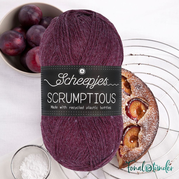 Scheepjes Scrumptious 369 Mulled Wine Plum Cobbler - sötétlila akril fonal Scheepjes Scrumptious 369 Mulled Wine Plum Cobbler - sötétlila akril fonal