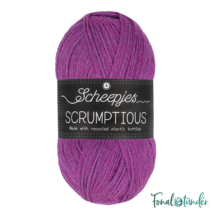 Scheepjes Scrumptious  376 Acai Bowl - lila öko akril fonal - recycled purple acrylic yarn blend