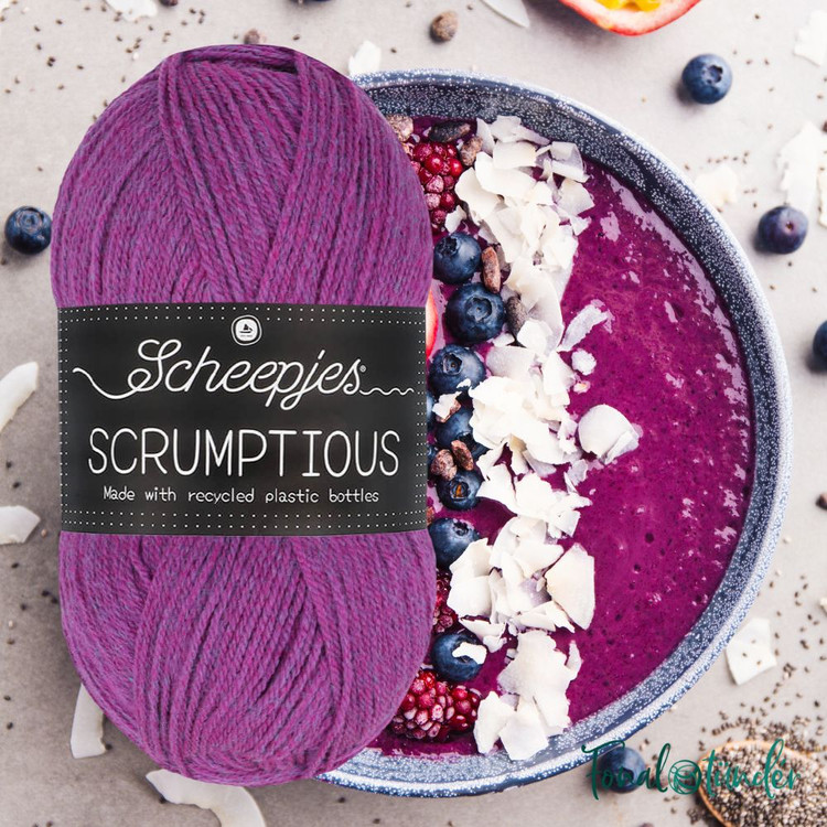 Scheepjes Scrumptious 376 Acai Bowl - élénk lila akril fonal Scheepjes Scrumptious 376 Acai Bowl - élénk lila akril fonal