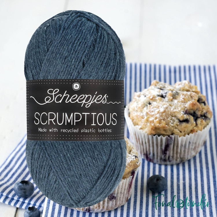 Scheepjes Scrumptious 378 Coconut Blueberry Muffins - kék akril fonal Scheepjes Scrumptious 378 Coconut Blueberry Muffins - kék akril fonal