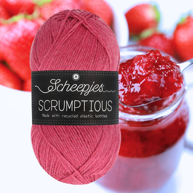 Scheepjes Scrumptious 382 Red Fruit Jam - piros akril fonal