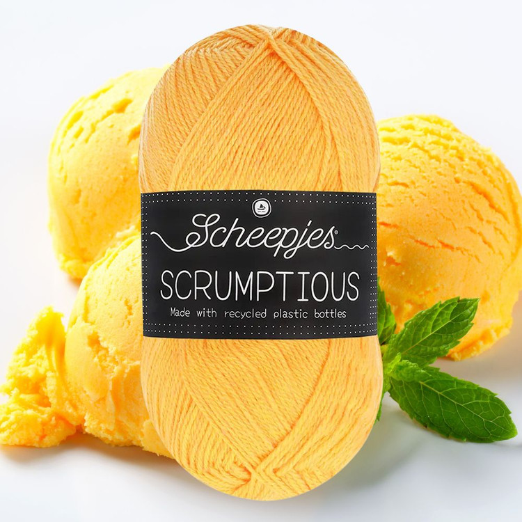 Scheepjes Scrumptious 384 Mandarin Sorbet - sárga akril fonal