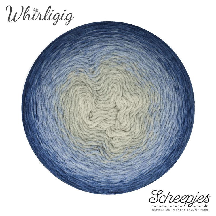 Scheepjes Whirligig 212 - Sapphire to Blue - Zafírtól Kékig - színátmenetes gyapjú fonal - wool yarn