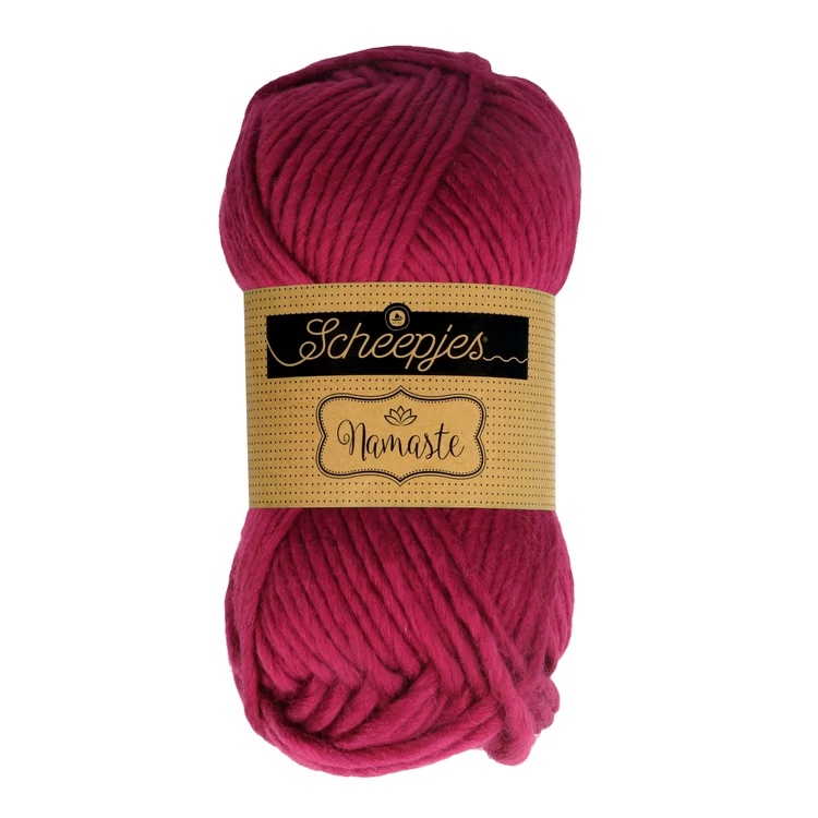 Scheepjes Namaste 631 Revolved Triangle - sötét rózsaszín gyapjú fonal - dark pink yarn blend