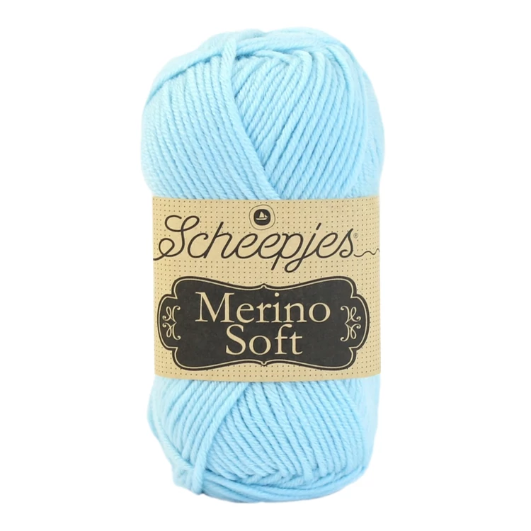 Scheepjes Merino Soft 614 Magritte - világoskék gyapjú fonal - light-blue yarn blend