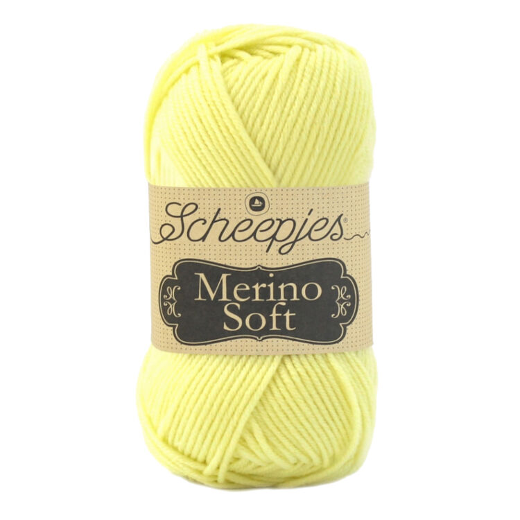 Scheepjes Merino Soft 648 Goya - kanári sárga gyapjú fonal - canary yellow yarn blend