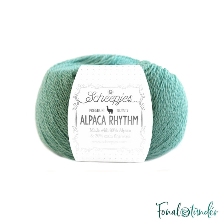 Scheepjes Alpaca Rhythm 655 Twist - zöld alpaca gyapjú fonal - wool yarn