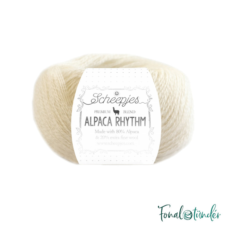 Scheepjes Alpaca Rhythm 670 Bop - törtfehér alpaca gyapjú fonal