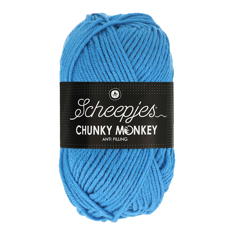 Scheepjes Chunky Monkey 1003 Cornflower Blue - búzavirág kék akril fonal